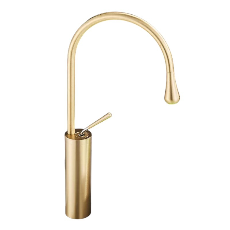 Baterie lavoar baie auriu mat periat 47 cm design modern [1]