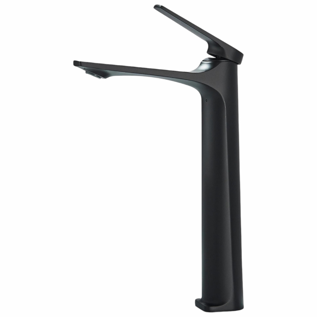 Baterie chiuvetă baie 31 cm negru mat cu pipa înclinată 15° [1]