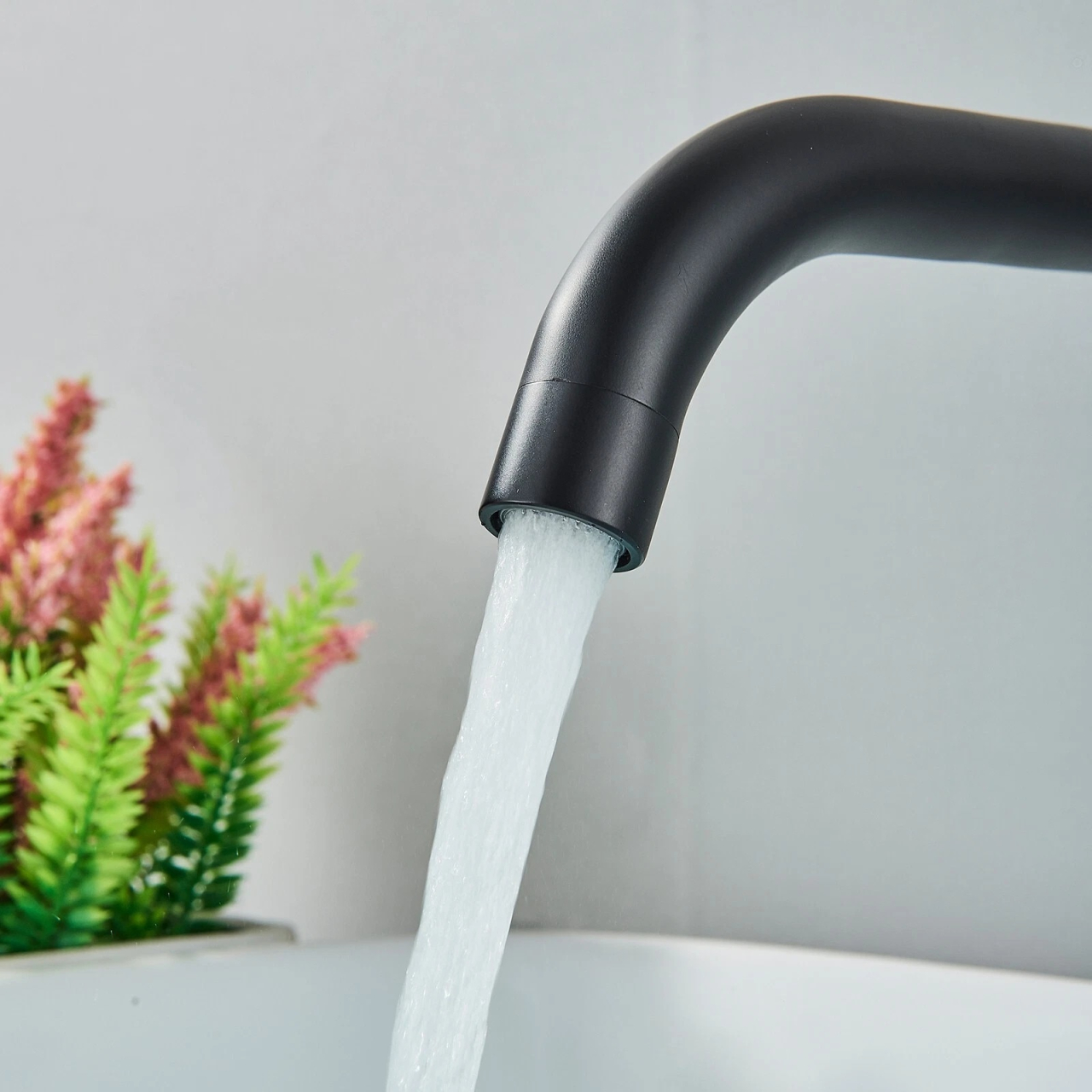 Baterie lavoar incastrata negru mat 21 cm BisDesign [2]