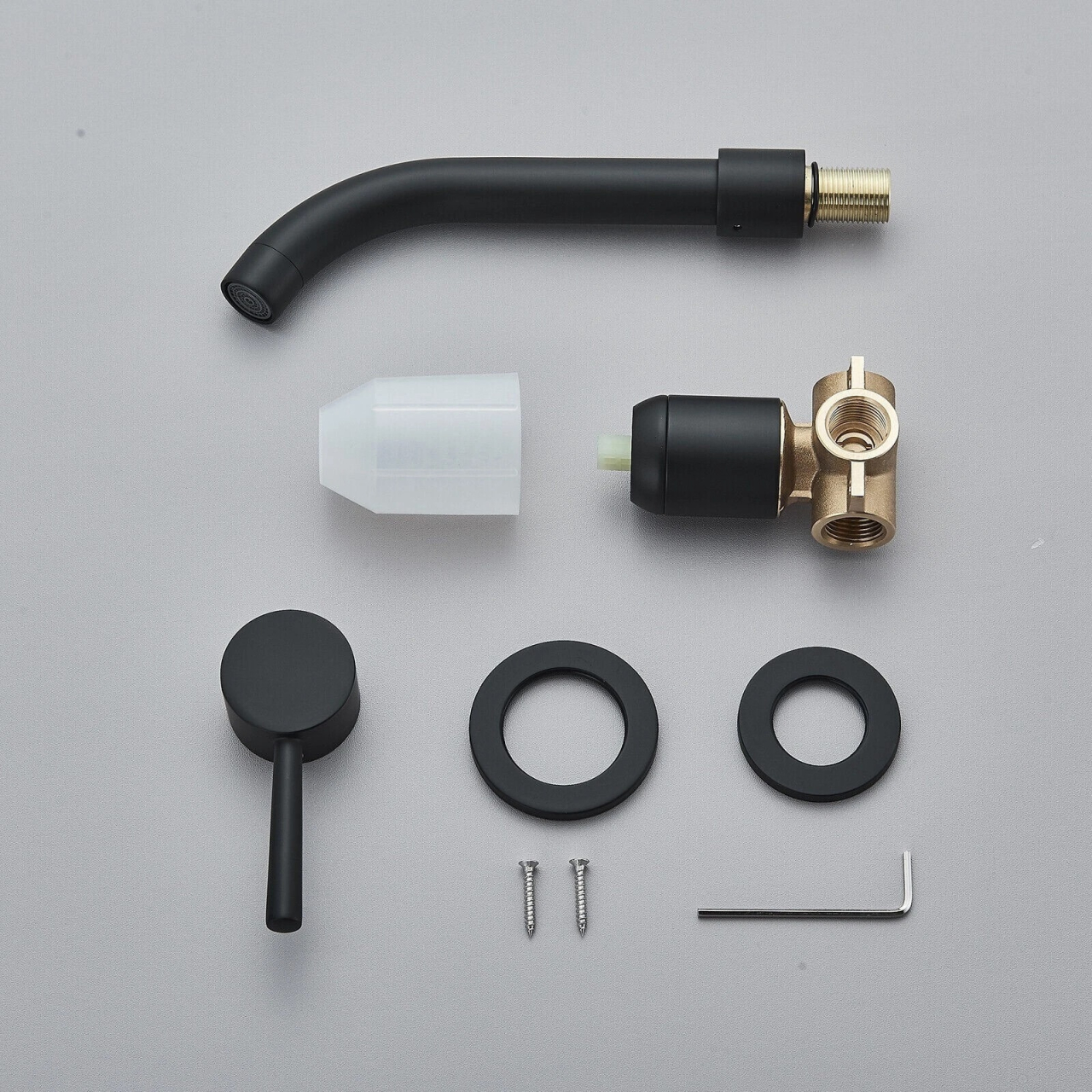 Baterie lavoar incastrata negru mat 21 cm BisDesign [7]