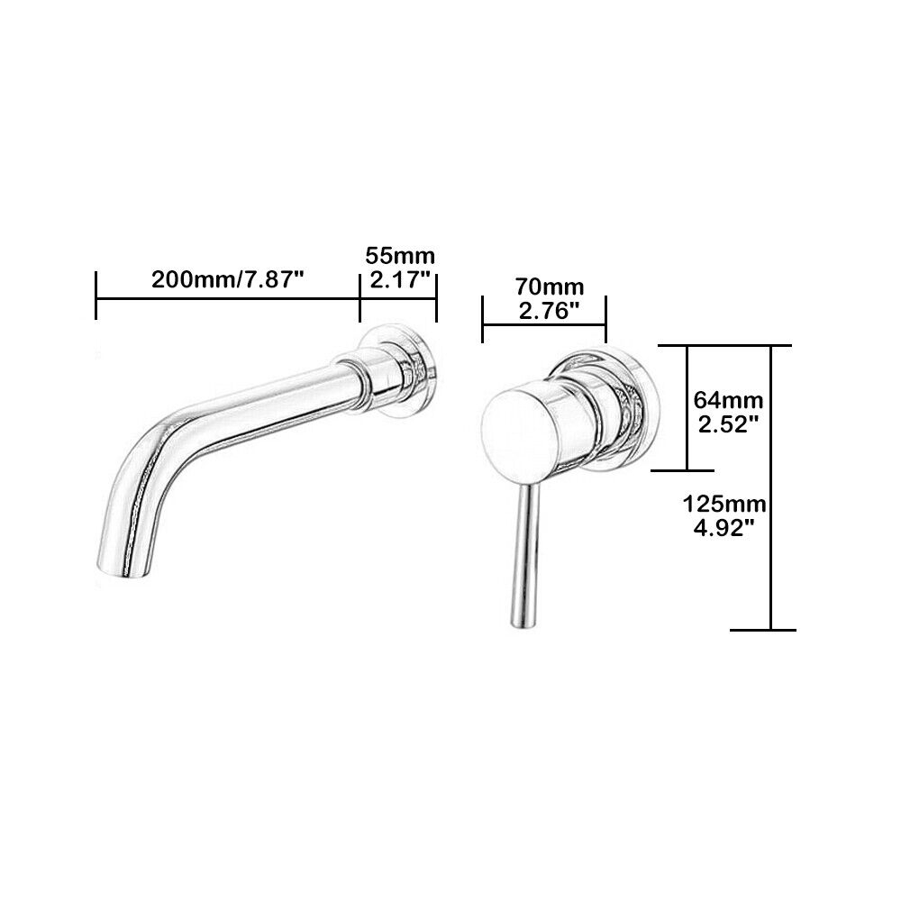 Baterie lavoar încastrabilă bronz antichizat cu pipă fixă 15 cm [6]