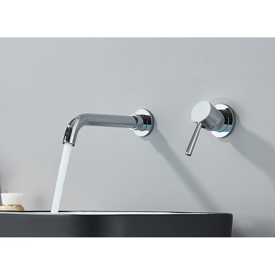 Baterie lavoar încastrabilă crom lucios 26 cm montaj perete [2]