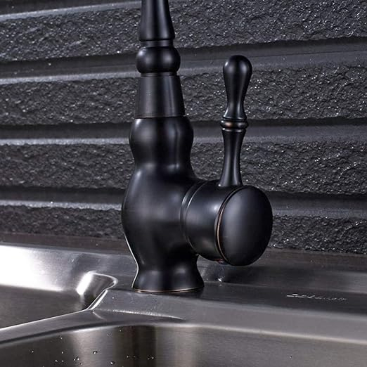 Baterie retro negru mat antichizat 31 cm pentru baie sau bucătărie [2]