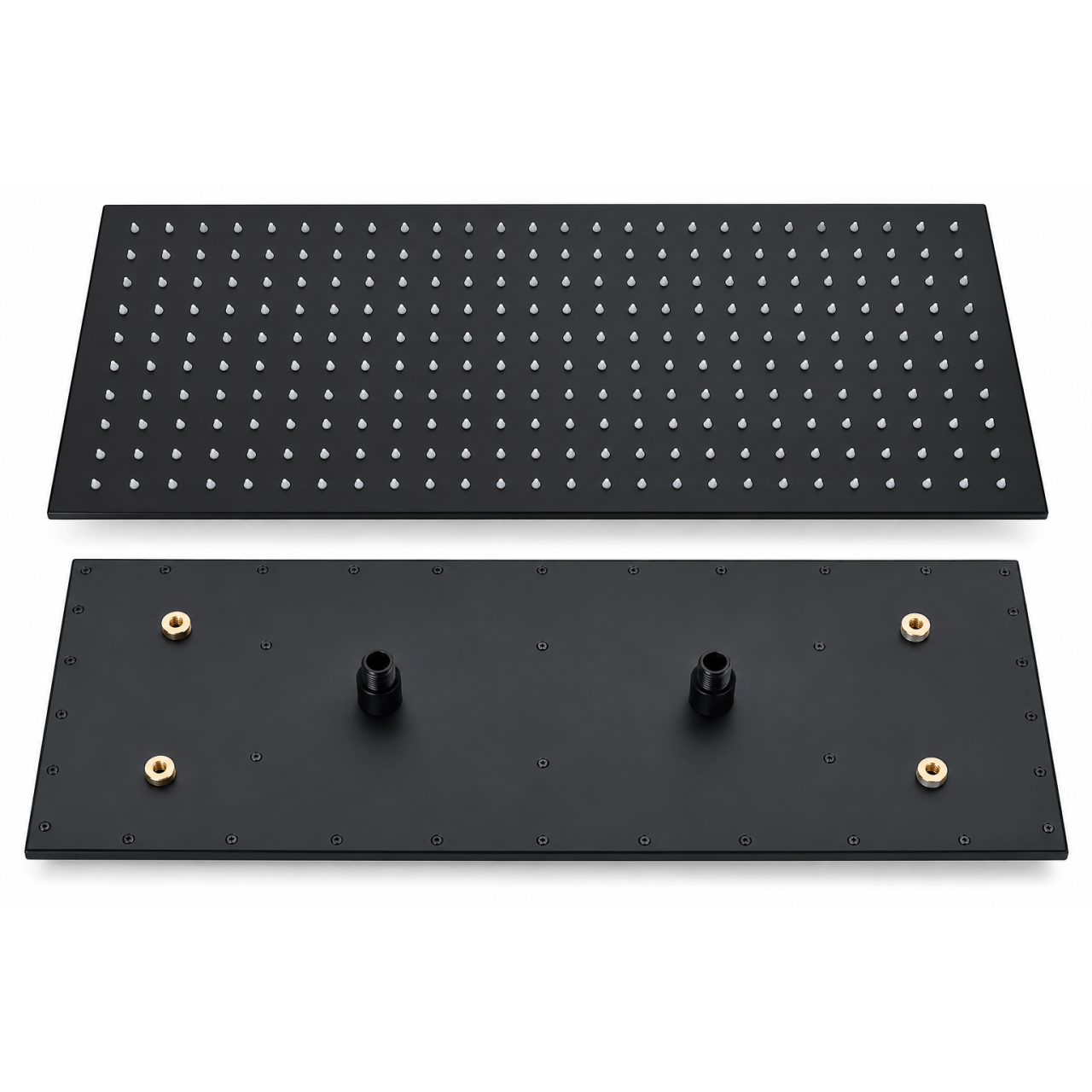 Cap de duș tip ploaie BisDesign® 40 × 80 cm, negru mat, LED [7]