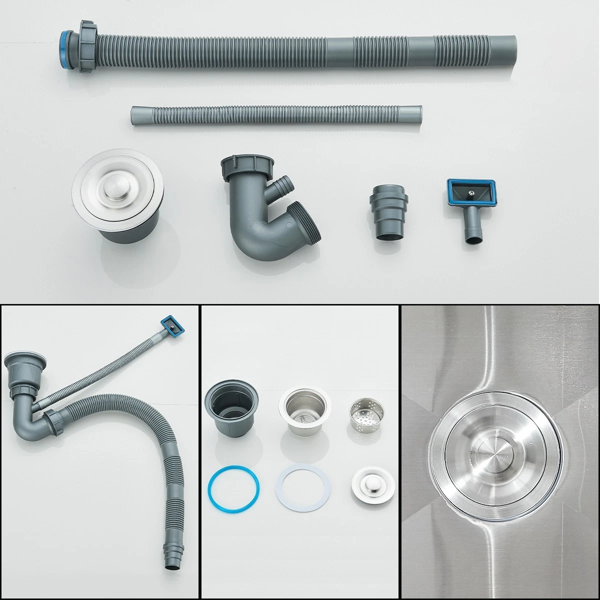 Chiuvetă Multifuncțională Inox Nichel Periat cu Cascadă și Duș Extractabil BisDesign [5]