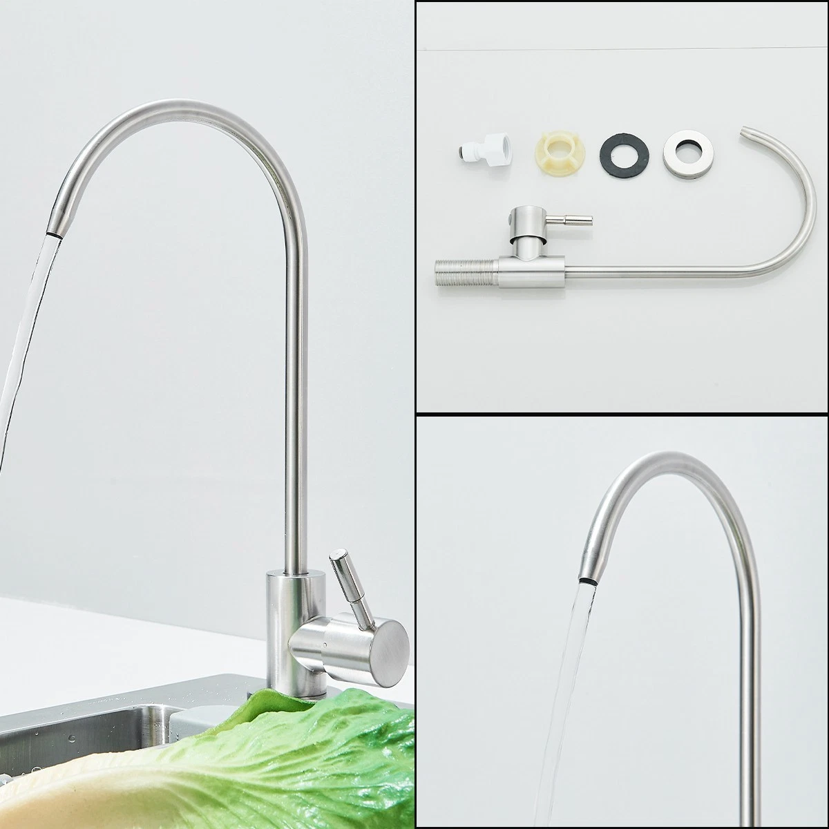 Chiuvetă Multifuncțională Inox Nichel Periat cu Cascadă și Duș Extractabil BisDesign [7]