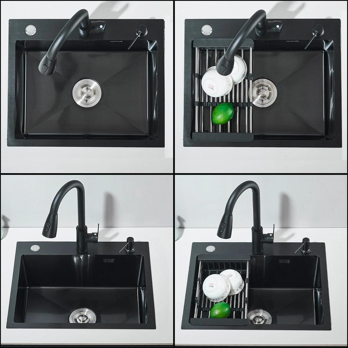 Chiuveta bucatarie multifunctionala negru mat 50x45 cm BisDesign [2]