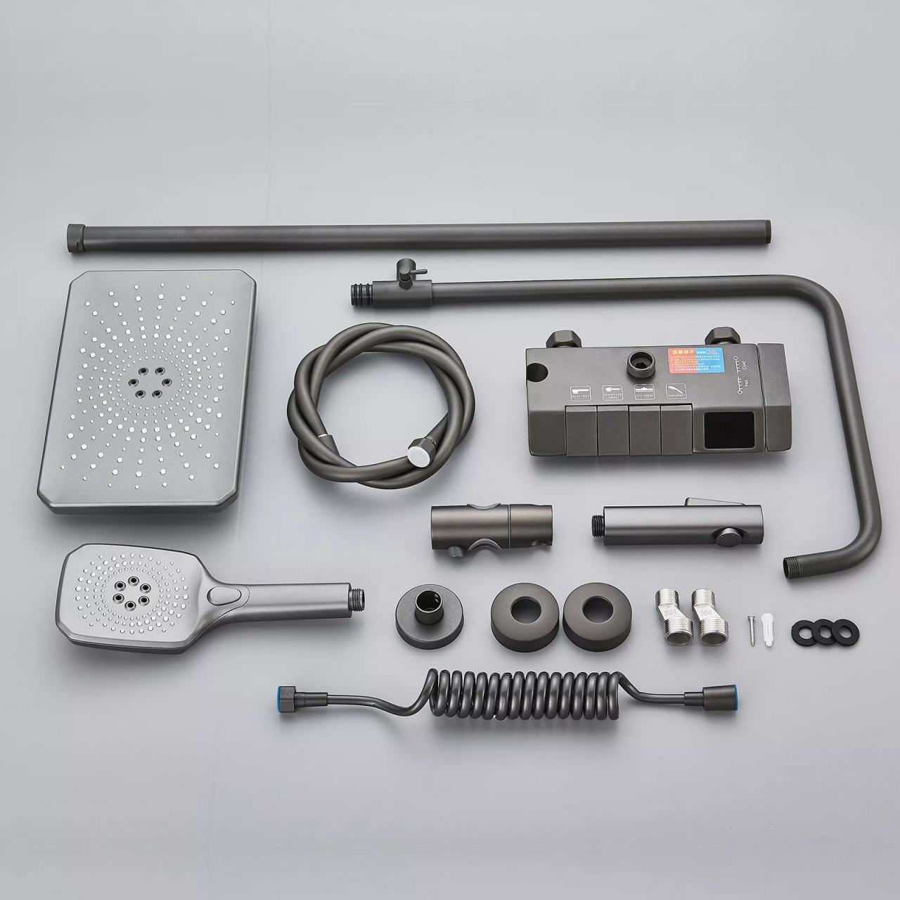 Coloană de duș gri antracit cu afișaj LCD și palărie Rainfall 28 cm [10]