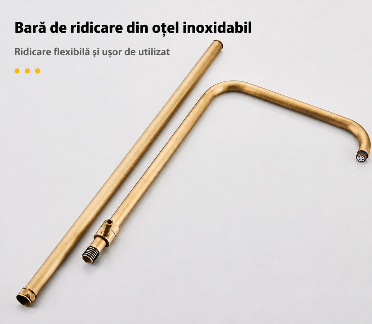 Coloană de duș antichizată cu prindere în perete și 3 funcții de curgere si cos organizator [9]