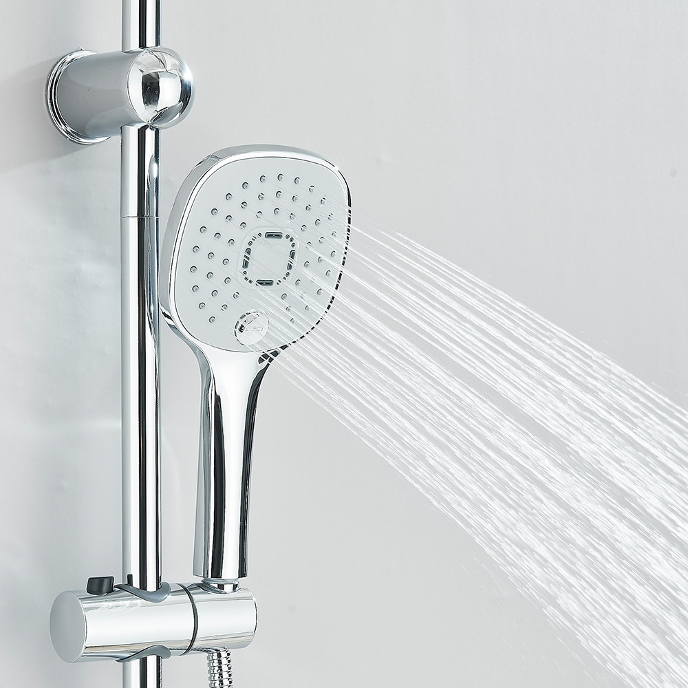 Coloană de duș BisDesign crom lucios cu pălărie 29 cm și 4 funcții [3]