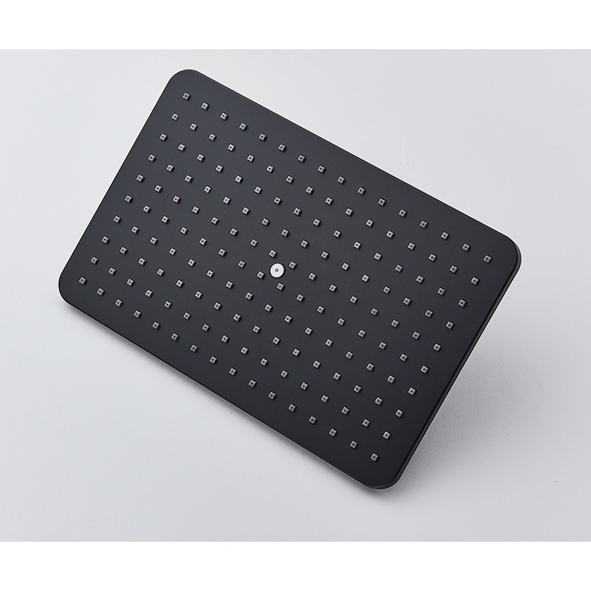 Coloană de duș negru mat cu LCD și termostat, 30 cm [6]