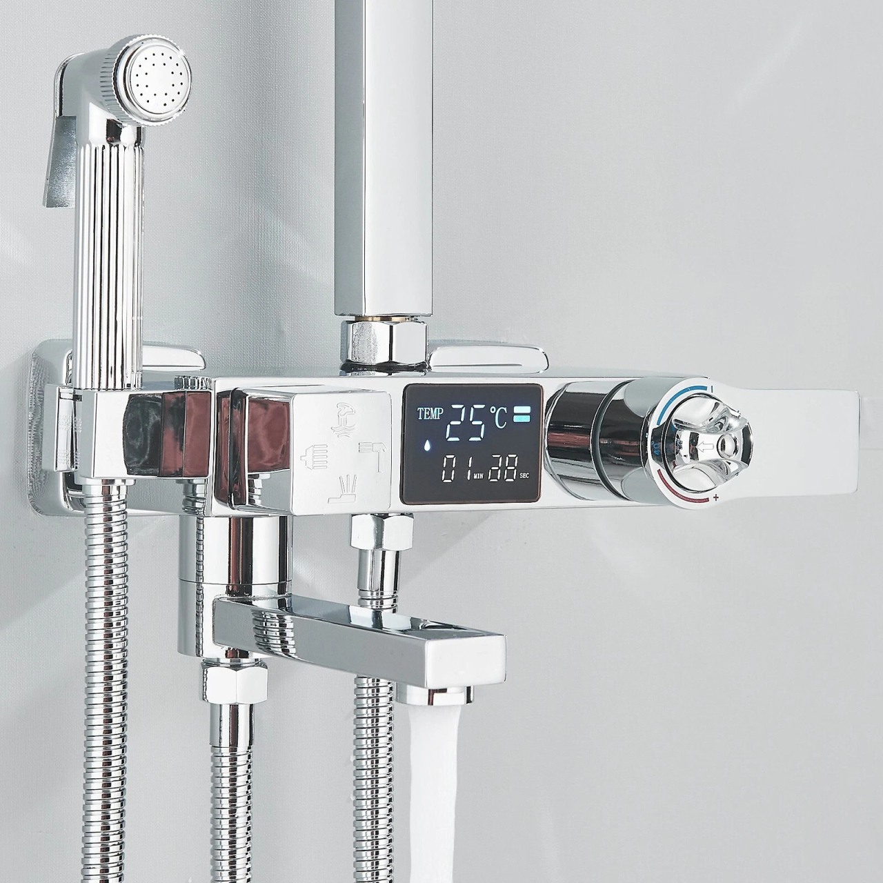 Coloana Dus BisDesign Termostat LCD Crom Lucios 29 cm [10]