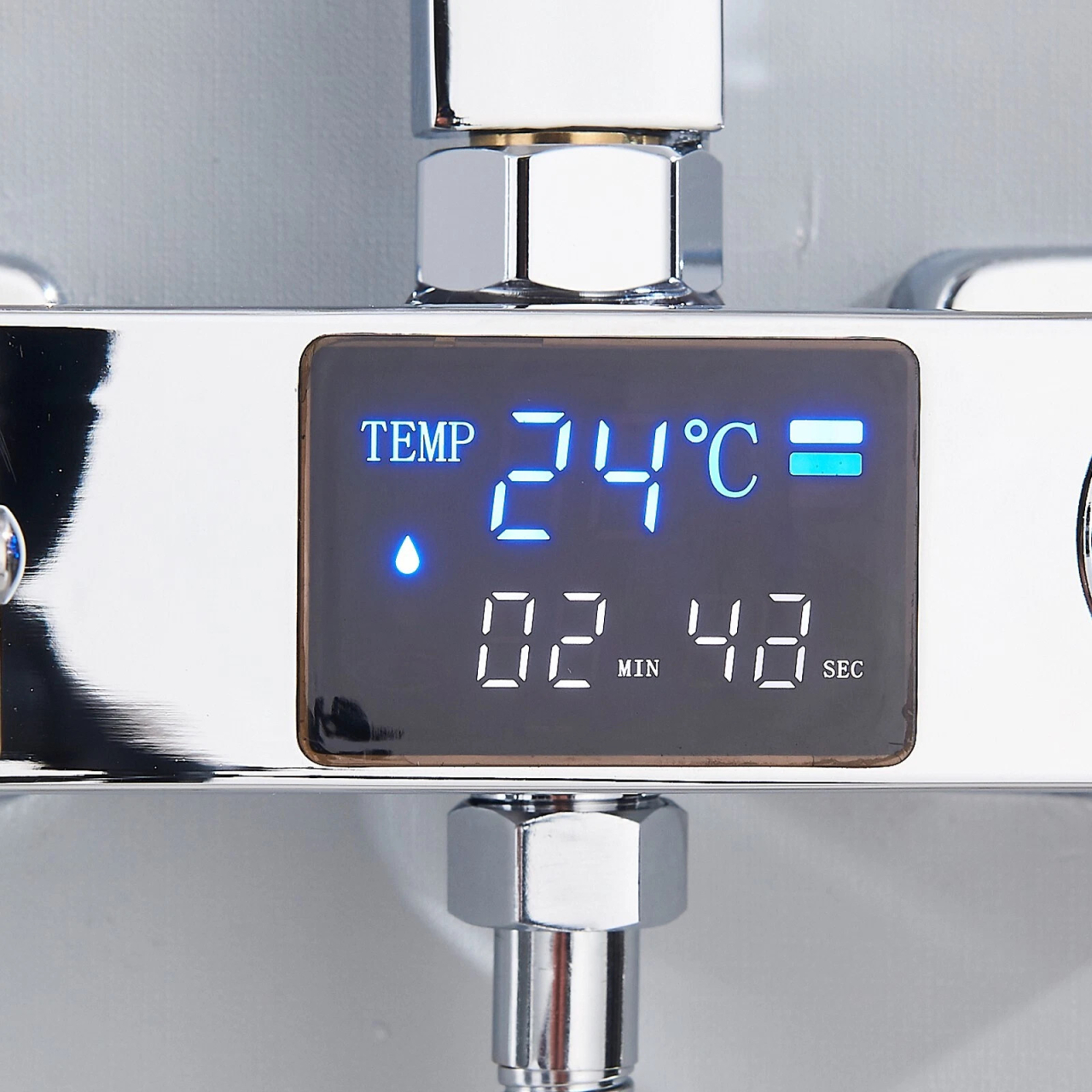 Coloana Dus BisDesign Termostat LCD Crom Lucios 29 cm [13]