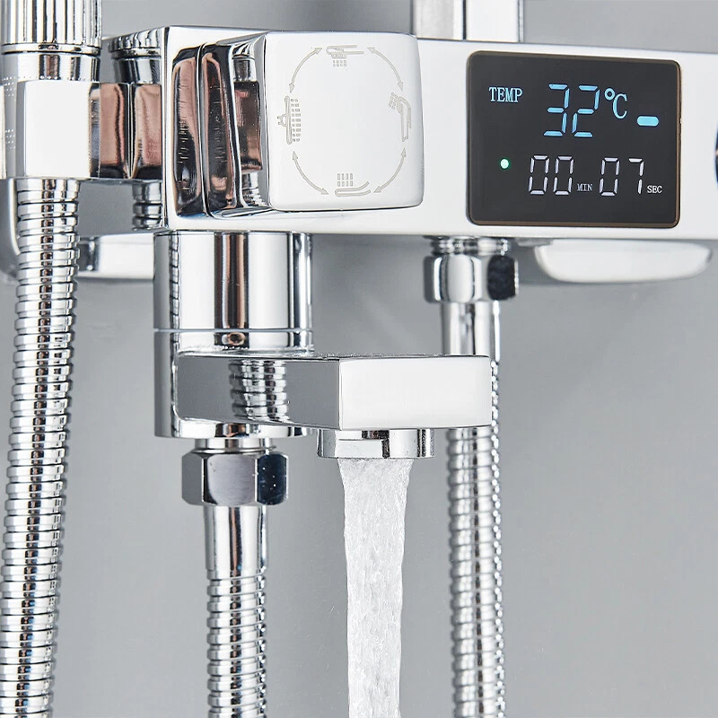 Coloana Dus BisDesign Termostat LCD Crom Lucios 29 cm [12]