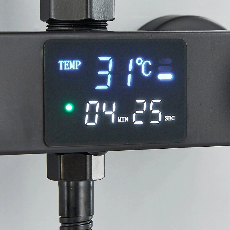 Coloana Dus BisDesign Termostat LCD negru mat 29 cm [9]