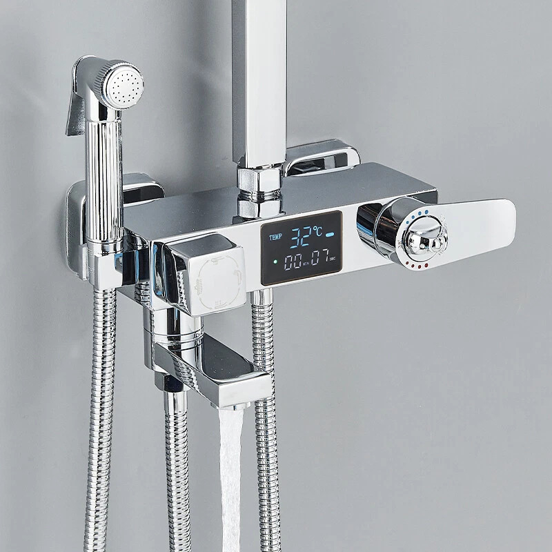 Coloana Dus BisDesign Termostat LCD Crom Lucios 29 cm [11]