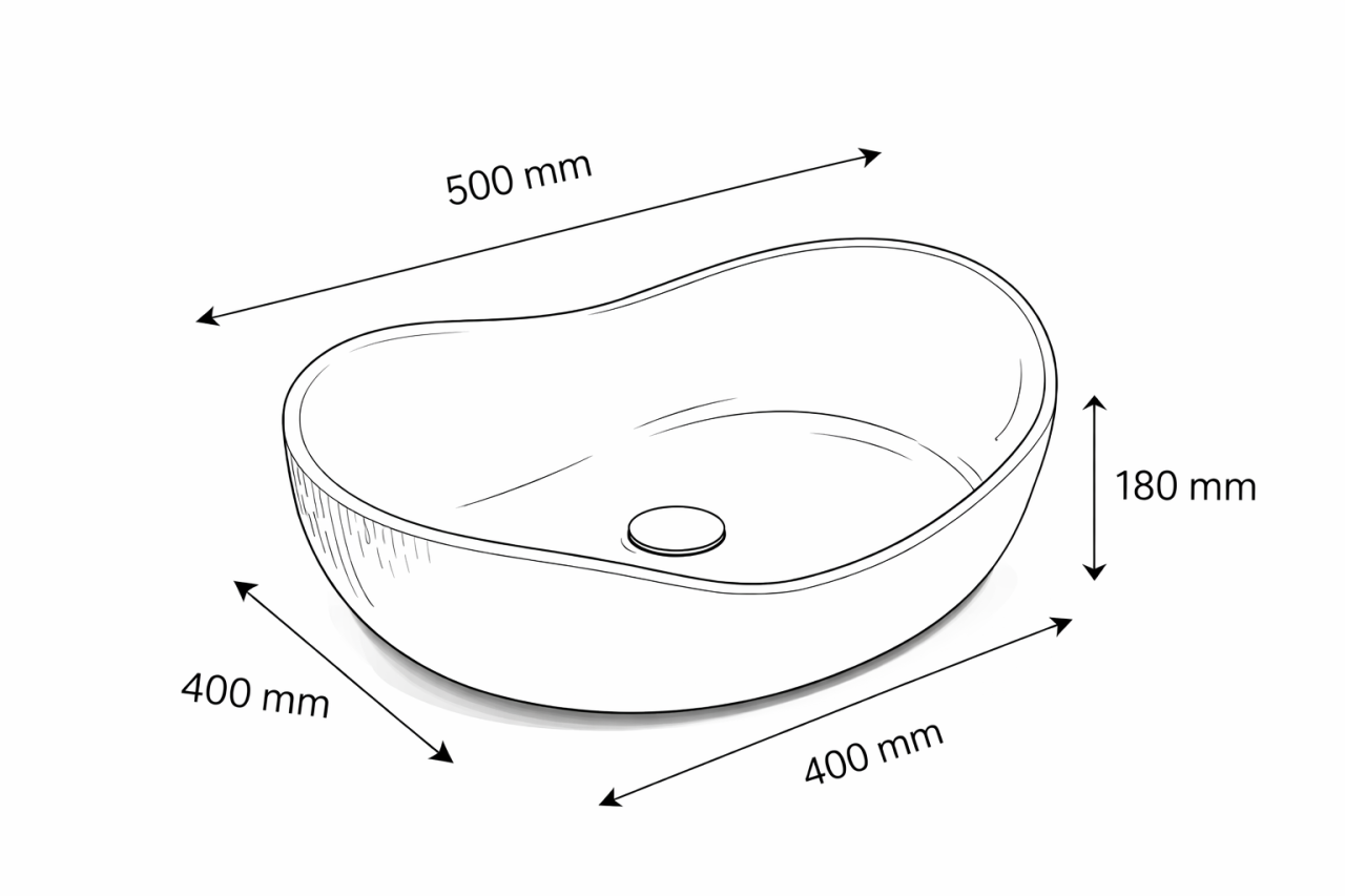 Lavoar chiuveta baie pe blat BisDesign ceramica roz mat asimetric [4]