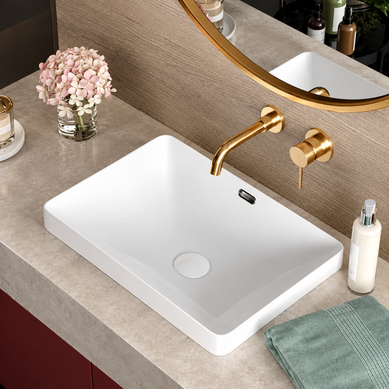 Lavoar ceramic încastrabil în blat BisDesign alb 510x360x165 mm [2]