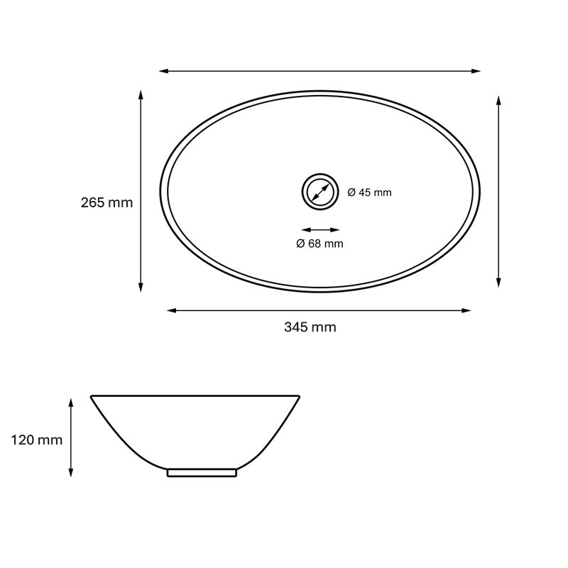 Lavoar chiuveta baie pe blat BisDesign ceramica negru mat cu ventil inclus [9]
