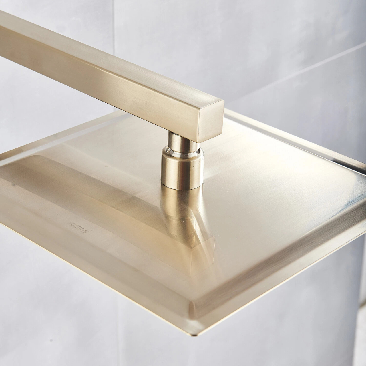 Sistem Duș Încastrabil BisDesign® Auriu Mat cu Ploaie 20 cm [2]