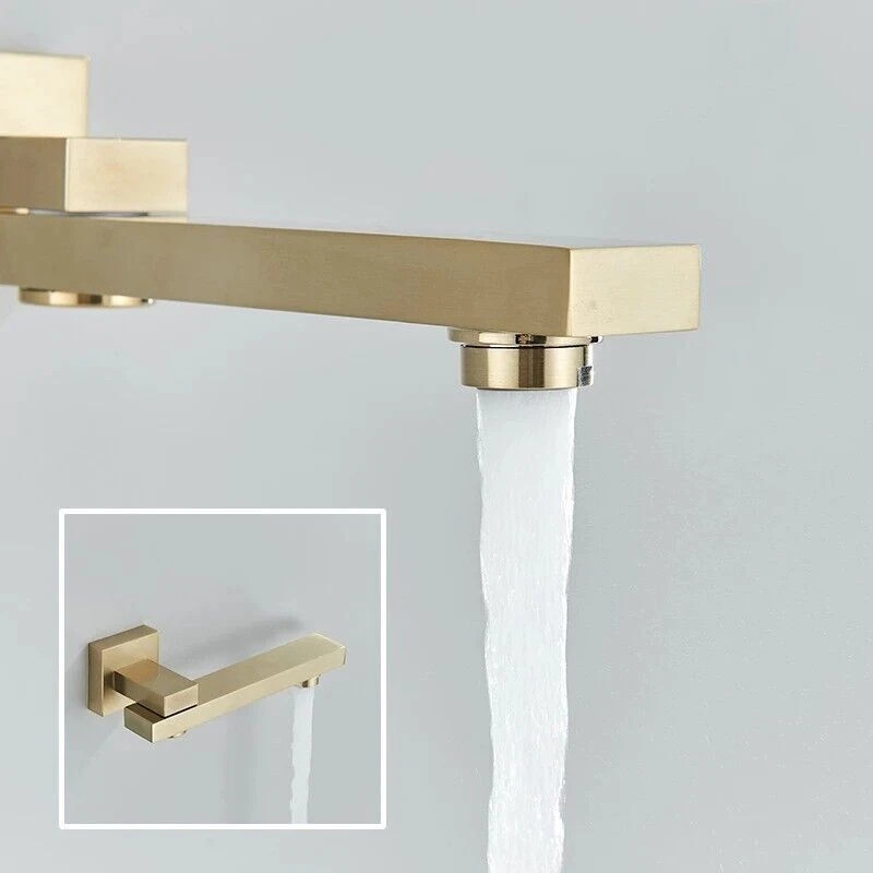 Sistem Duș Încastrabil BisDesign® Auriu Mat cu Ploaie 30 cm [3]
