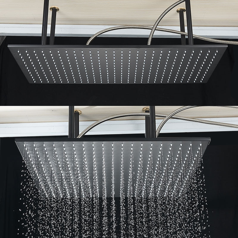 Sistem duș încastrabil negru mat cu termostat, LED și funcție SPA 40x80 cm [2]