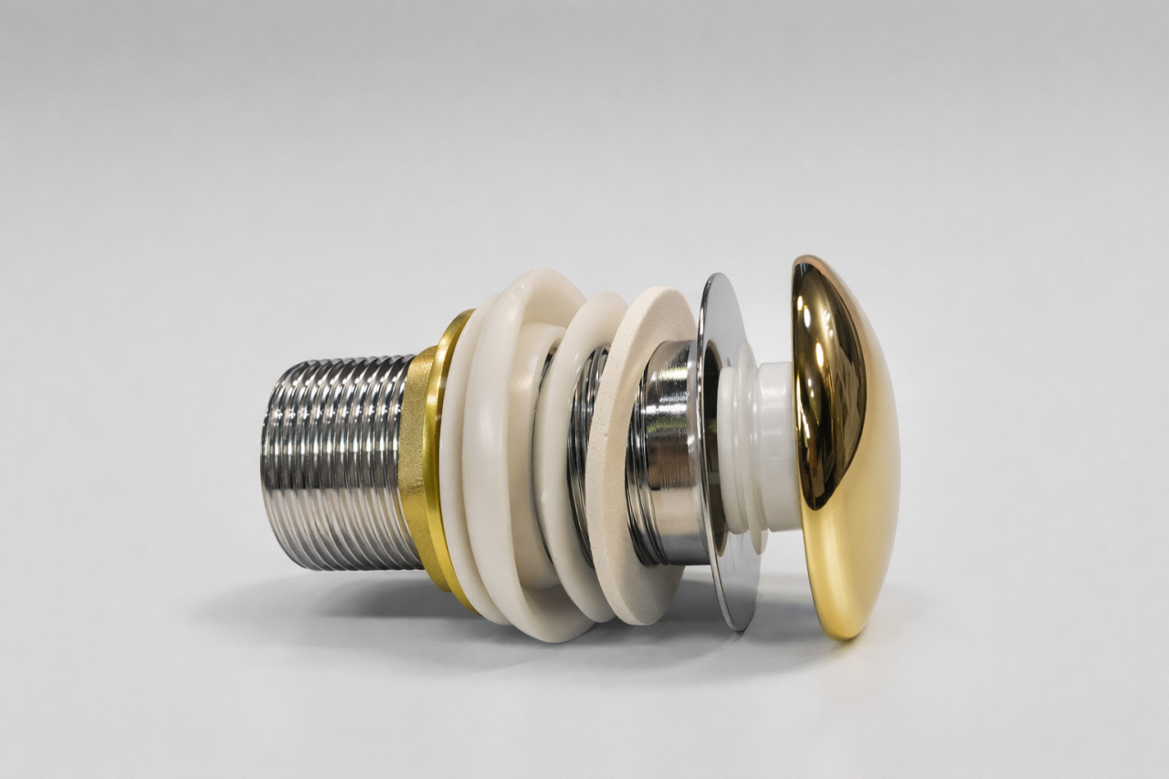 Ventil lavoar auriu lucios click clack ceramic 10 cm BisDesign [3]