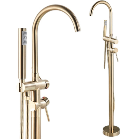 Baterii Freestanding - baterie-baie-independenta-cada-freestanding-auriu-mat-bisdesign-117cm