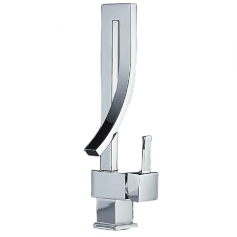 Baterii Pentru Baie - Baterie chiuvetă baie/bucătărie crom lucios 35 cm tip cascadă pivotantă