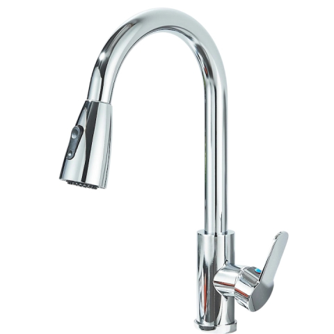 Baterii Pentru Bucătărie - Baterie bucatarie crom lucios cu dus extractabil 3 functii BisDesign