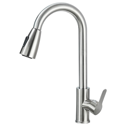 Baterii Pentru Bucătărie - Baterie bucatarie crom nickelat cu dus extractabil 3 functii BisDesign