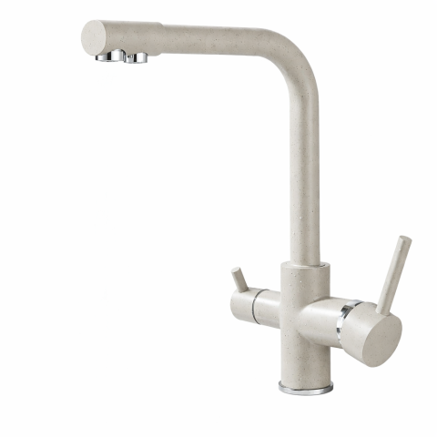 Baterii Pentru Bucătărie - baterie bucatarie bej granit pigmentat BisDesign cu apa filtrata 31cm