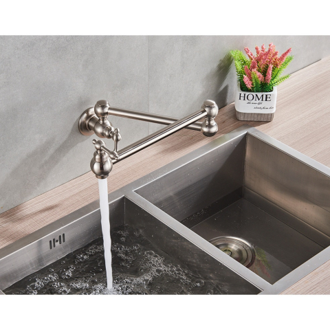 Baterie chiuvetă bucătărie crom nichelat 58 cm montaj aragaz sau chiuvetă [4]