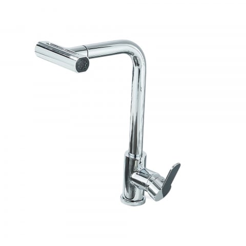 Baterii Pentru Bucătărie - Baterie chiuvetă bucătărie crom lucios 35 cm cu duș extractabil tip ploaie