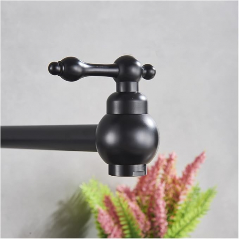 Baterie bucătărie negru mat 58 cm montaj aragaz sau chiuvetă [7]