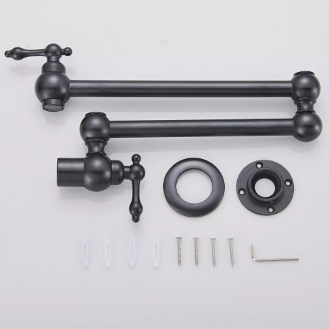 Baterie bucătărie negru mat 58 cm montaj aragaz sau chiuvetă [9]