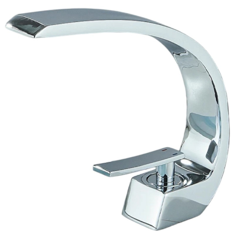 Baterii Pentru Baie - baterie-chiuveta-lavoar-crom-lucios-model-lebada-bisdesign-20cm