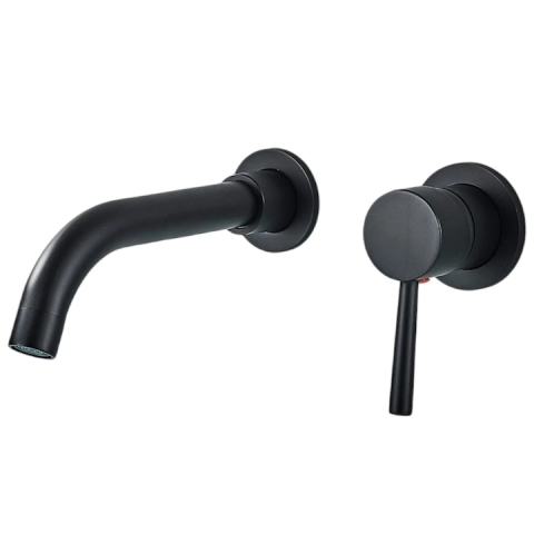 Baterii Pentru Baie - Baterie lavoar incastrata negru mat 21 cm BisDesign