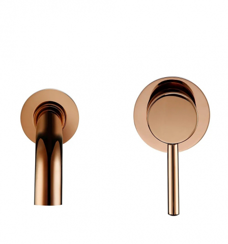 Baterie lavoar încastrabilă Rose Gold cu pipă fixă 15 cm [3]