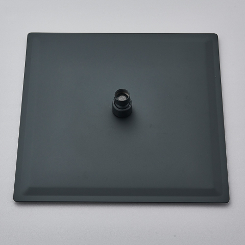 Cap duș pătrat BisDesign® Ultra Slim 40x40 cm, finisaj negru mat, oțel inoxidabil [4]