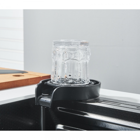 Chiuvetă multifuncțională bucătărie gri grafit 77 L cu LCD și accesorii premium [8]