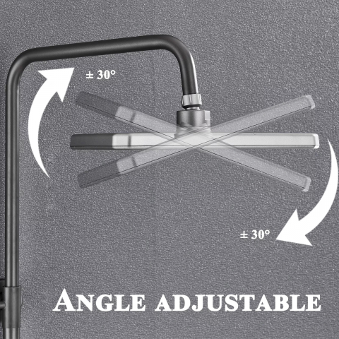 Coloană de duș gri antracit cu afișaj LCD și palărie Rainfall 28 cm [7]