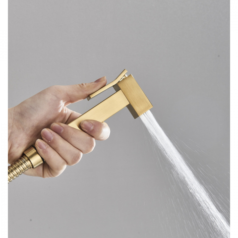 Coloană de duș auriu mat cu pălărie 20 cm și 4 funcții de curgere [8]