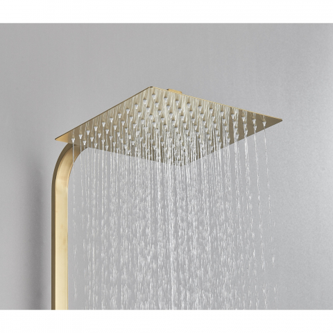 Coloană de duș auriu mat cu pălărie 20 cm și 4 funcții de curgere [7]