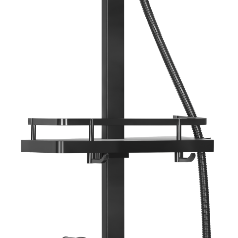 Coloană de duș reglabilă negru mat cu pălărie 20 cm și 2 funcții [6]