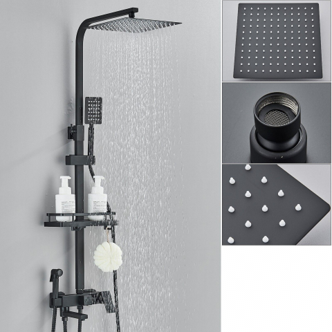 Coloană de duș reglabilă 30 cm cu 4 funcții și finisaj premium [1]
