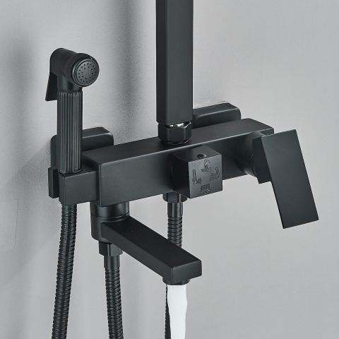 Coloană de duș reglabilă 30 cm cu 4 funcții și finisaj premium [4]