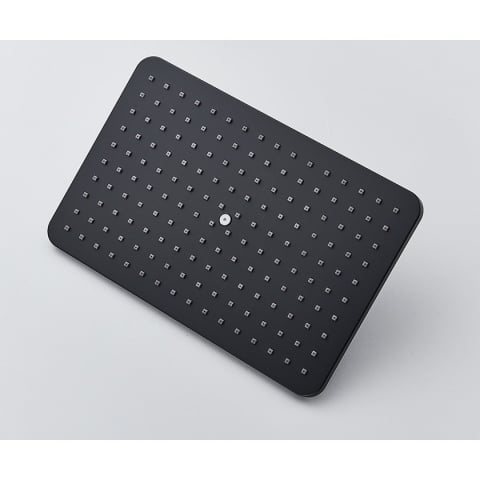 Coloană de duș negru mat cu LCD și termostat, 30 cm [5]