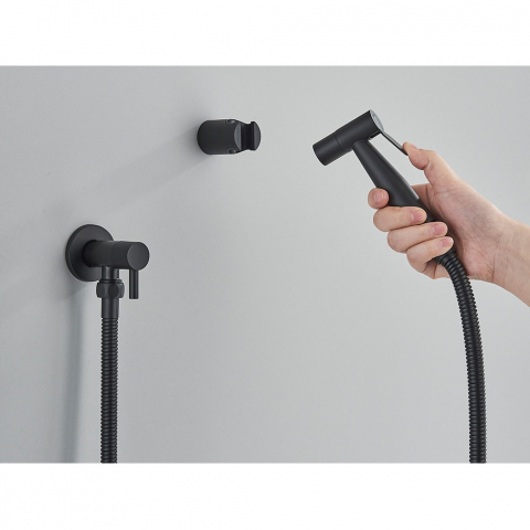 Duș igienic incastrabil negru mat din inox SUS304 cu pipă pivotantă [2]
