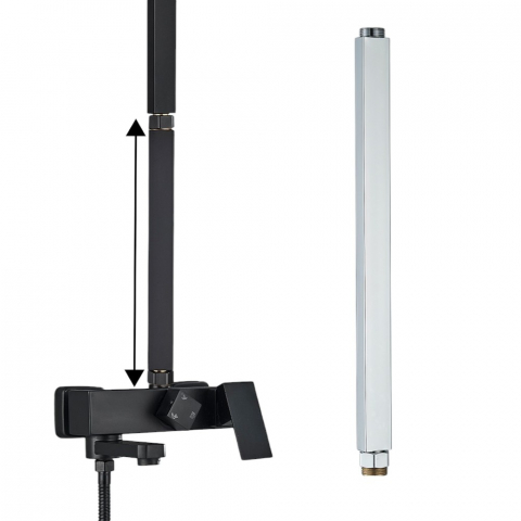 Accesorii - Prelungire coloană de duș BisDesign 40 cm finisaj crom lucios